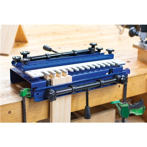 Half Blind Dovetail Jig action 6 on workbench